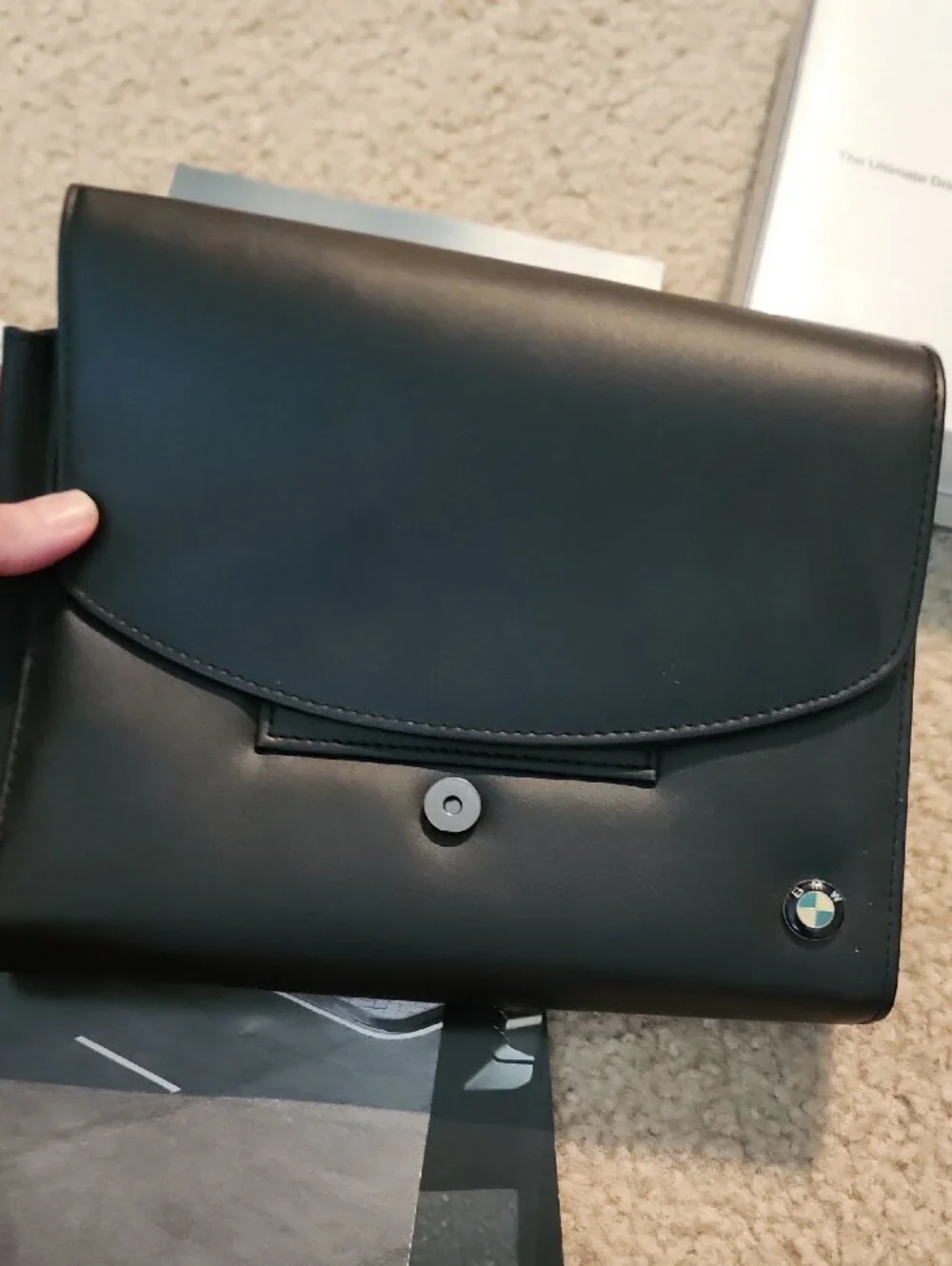 BMW Black Leather Document Wallet with Booklets 2010 528i